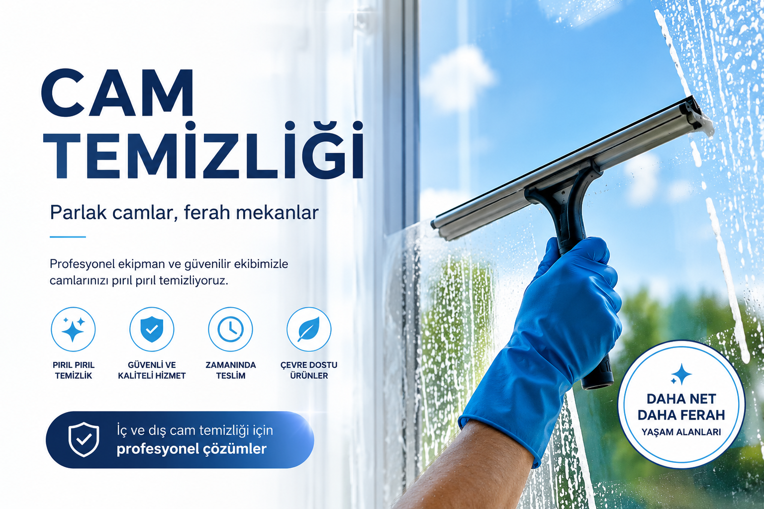 Profesyonel Cam Temizliği Hizmeti 